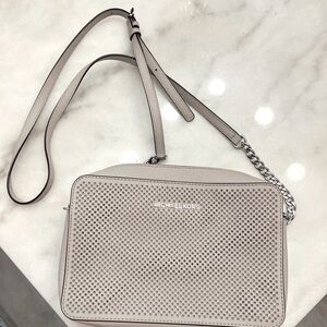 Michael Kors grey crossbody bag